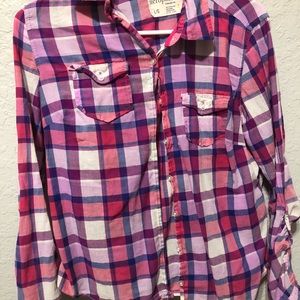 Button up, thin flannel.